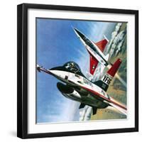 America's Deadly Dogfighter, the Yf - 16-Wilf Hardy-Framed Giclee Print