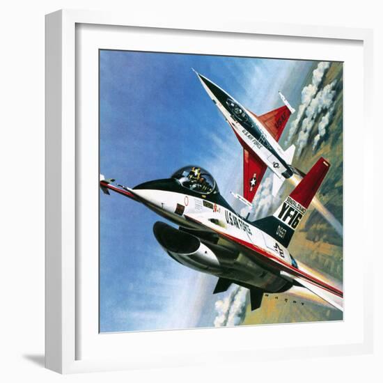 America's Deadly Dogfighter, the Yf - 16-Wilf Hardy-Framed Giclee Print