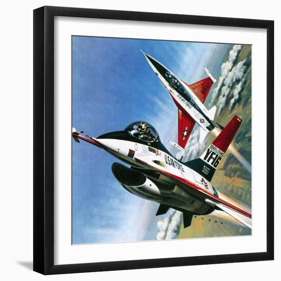 America's Deadly Dogfighter, the Yf - 16-Wilf Hardy-Framed Premium Giclee Print