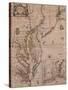 America's East Coast, 1679-Science Source-Stretched Canvas