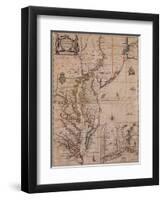 America's East Coast, 1679-Science Source-Framed Premium Giclee Print