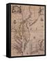 America's East Coast, 1679-Science Source-Framed Stretched Canvas