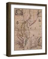 America's East Coast, 1679-Science Source-Framed Giclee Print