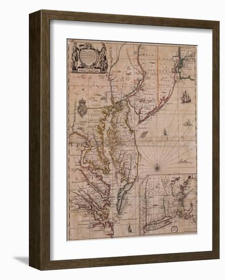 America's East Coast, 1679-Science Source-Framed Giclee Print