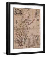 America's East Coast, 1679-Science Source-Framed Giclee Print