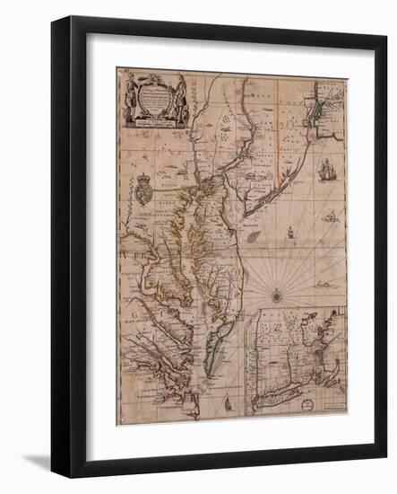 America's East Coast, 1679-Science Source-Framed Giclee Print