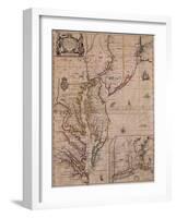 America's East Coast, 1679-Science Source-Framed Giclee Print