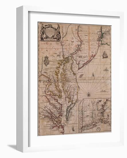 America's East Coast, 1679-Science Source-Framed Giclee Print
