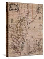 America's East Coast, 1679-Science Source-Stretched Canvas