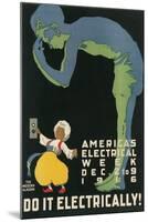 America's Electical Week Poster-null-Mounted Art Print