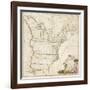 America's First National Map, 1784-Abel Buell-Framed Giclee Print