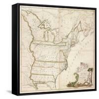 America's First National Map, 1784-Abel Buell-Framed Stretched Canvas