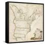 America's First National Map, 1784-Abel Buell-Framed Stretched Canvas