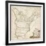 America's First National Map, 1784-Abel Buell-Framed Giclee Print