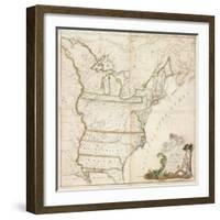 America's First National Map, 1784-Abel Buell-Framed Giclee Print