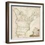 America's First National Map, 1784-Abel Buell-Framed Giclee Print