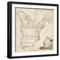 America's First National Map, 1784-Abel Buell-Framed Giclee Print