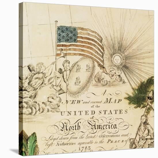 America's First National Map, 1784-Abel Buell-Stretched Canvas