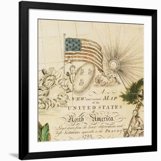 America's First National Map, 1784-Abel Buell-Framed Giclee Print