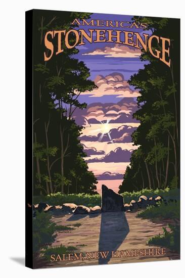 America's Stonehenge, New Hampshire - Sunrise-Lantern Press-Stretched Canvas