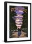 America's Stonehenge, New Hampshire - Sunrise-Lantern Press-Framed Art Print