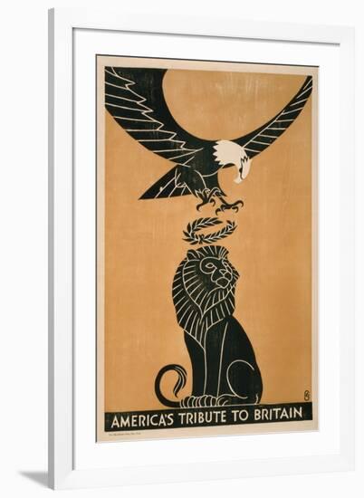 America's Tribute to Britain, circa 1917-Frederic G. Cooper-Framed Art Print