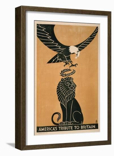 America's Tribute to Britain, circa 1917-Frederic G. Cooper-Framed Art Print