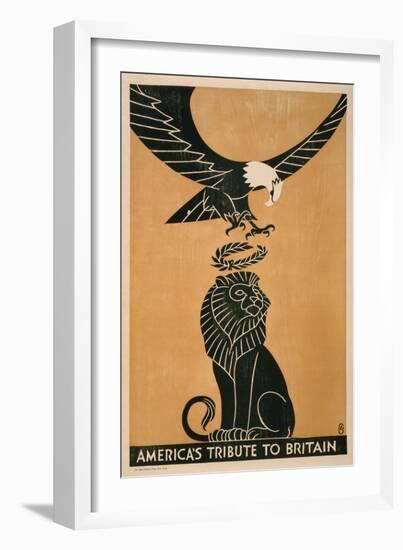 America's Tribute to Britain, circa 1917-Frederic G. Cooper-Framed Art Print