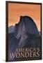 America's Wonders - National Park WPA Sentiment-Lantern Press-Framed Art Print