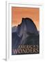 America's Wonders - National Park WPA Sentiment-Lantern Press-Framed Art Print