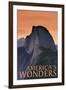 America's Wonders - National Park WPA Sentiment-Lantern Press-Framed Art Print