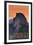 America's Wonders - National Park WPA Sentiment-Lantern Press-Framed Art Print