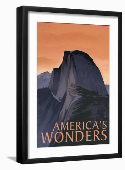 America's Wonders - National Park WPA Sentiment-Lantern Press-Framed Art Print