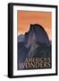 America's Wonders - National Park WPA Sentiment-Lantern Press-Framed Art Print