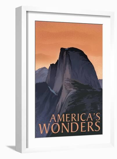 America's Wonders - National Park WPA Sentiment-Lantern Press-Framed Art Print