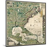 America Septentrionalis A Map of the British Empire in America, c.1733-Henry Popple-Mounted Art Print