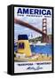 America: the Perfect Way Travel Poster-null-Framed Stretched Canvas