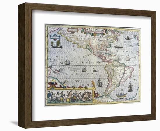 America-Gerardus Mercator-Framed Premium Giclee Print