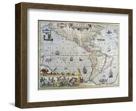 America-Gerardus Mercator-Framed Premium Giclee Print