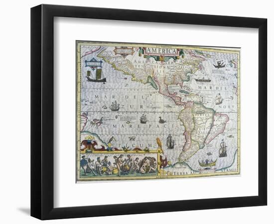 America-Gerardus Mercator-Framed Premium Giclee Print