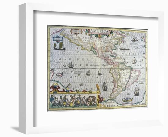 America-Gerardus Mercator-Framed Premium Giclee Print