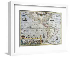 America-Gerardus Mercator-Framed Premium Giclee Print