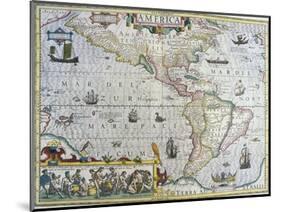 America-Gerardus Mercator-Mounted Giclee Print