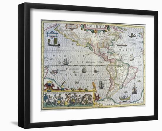 America-Gerardus Mercator-Framed Giclee Print