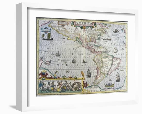 America-Gerardus Mercator-Framed Giclee Print