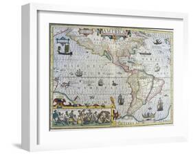 America-Gerardus Mercator-Framed Giclee Print