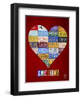 America-Design Turnpike-Framed Premium Giclee Print