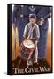Americam Civil War - Drummer Boy-Lantern Press-Framed Stretched Canvas