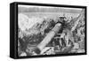 American 14 Inch Railway Gun, Meuse-Argonne Offensive, France, 1918-null-Framed Stretched Canvas