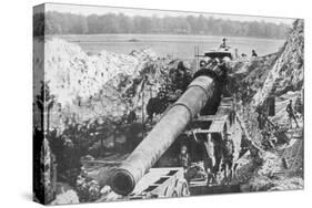 American 14 Inch Railway Gun, Meuse-Argonne Offensive, France, 1918-null-Stretched Canvas